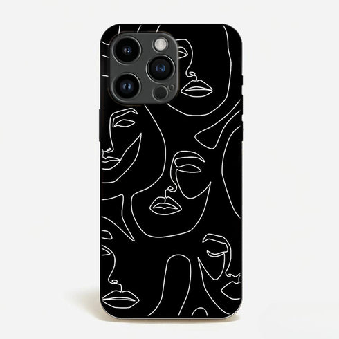 Line Art Faces Case image 0